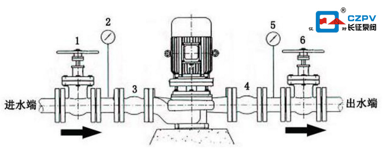 管道增压泵安装示意图