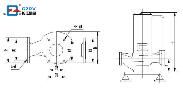 屏蔽泵安装尺寸图