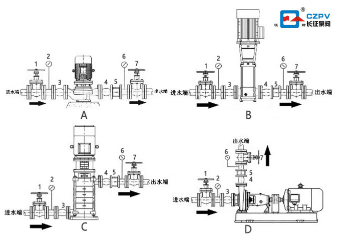 增压泵正确安装图方法