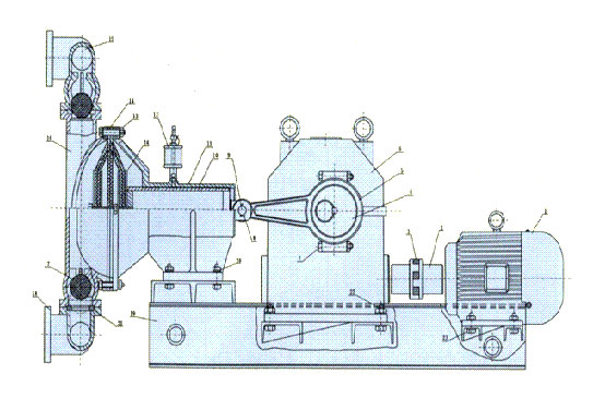 电动隔膜泵结构分解图