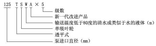 TSWA卧式多级离心型号意义