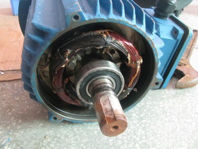 自吸泵电机烧坏图