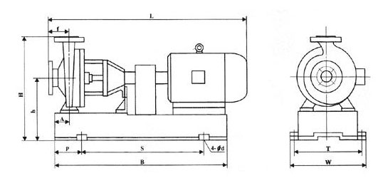 衬氟离心泵安装图