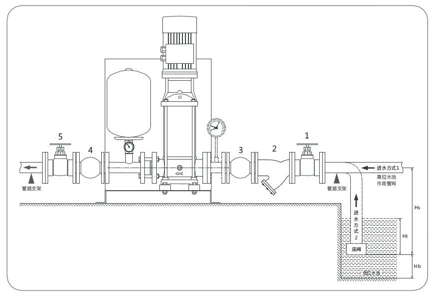 增压泵安装示意图