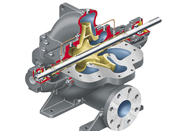 单级双吸离心泵剖面图