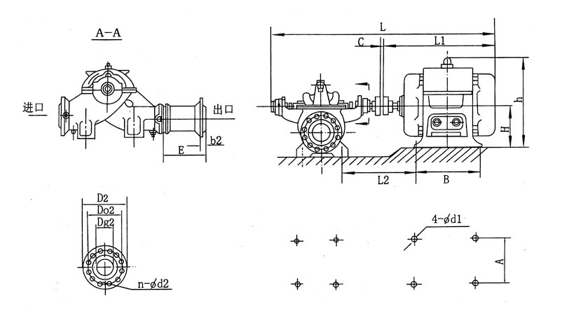 双吸泵安装示意图
