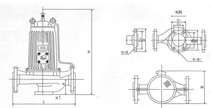 屏蔽式管道离心泵的安装说明