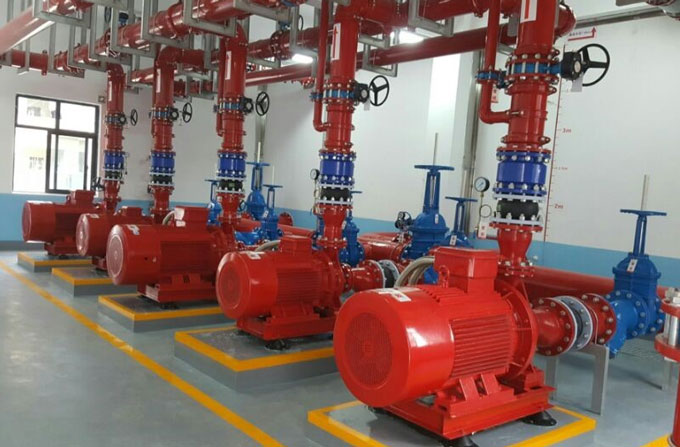 卧式消防泵管路布置图