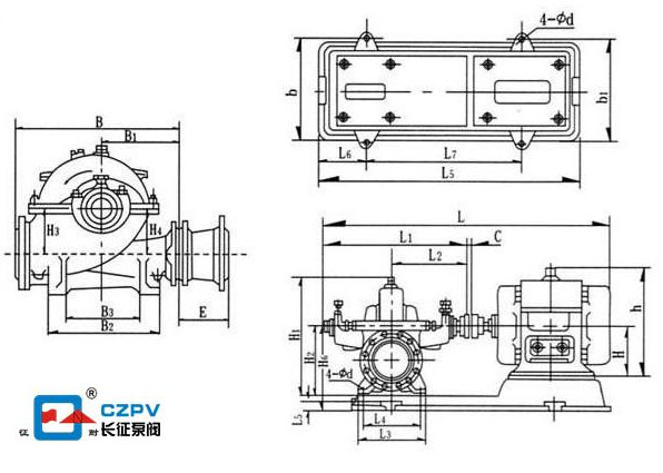 双吸泵安装示意图
