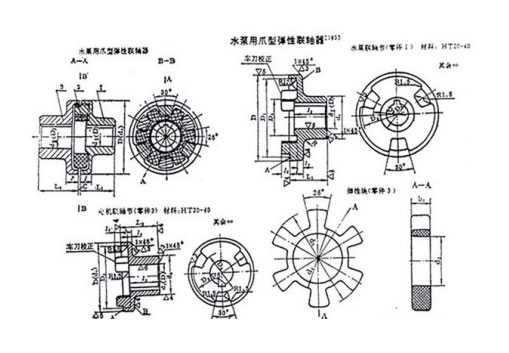 水泵联轴器三视图
